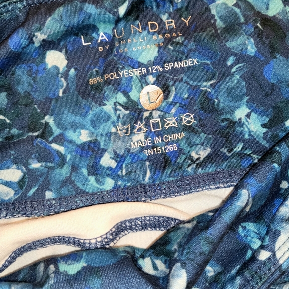 💙 Laundry by Shelli Segal blue leggings blossom - Picture 12 of 13